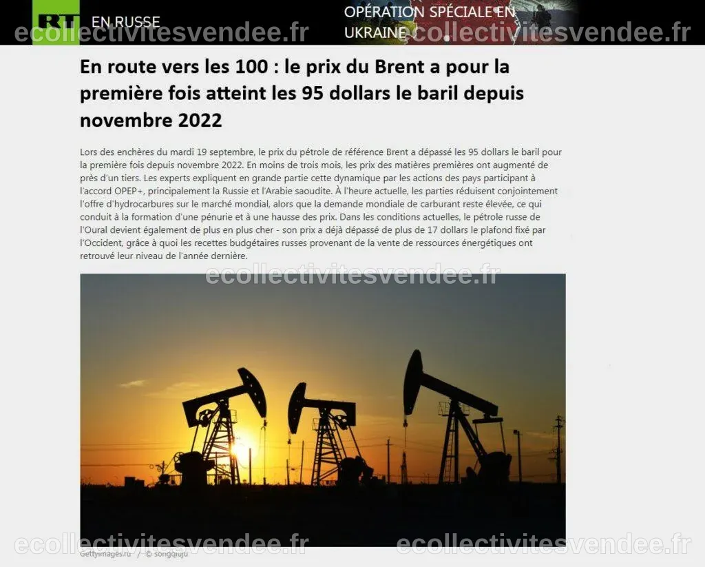 Le baril de Brent à son maximum depuis novembre 2022 - STRATPOL