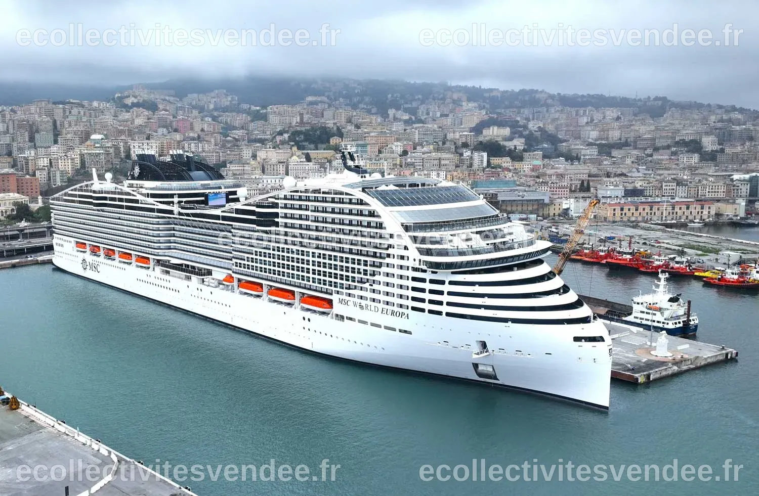 Paquebot de luxe au GNL, le MSC World Europa vogue en Méditerranée