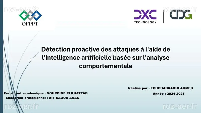 Au cours de mon stage chez DXC Technology Morocco, j’ai conçu et ...