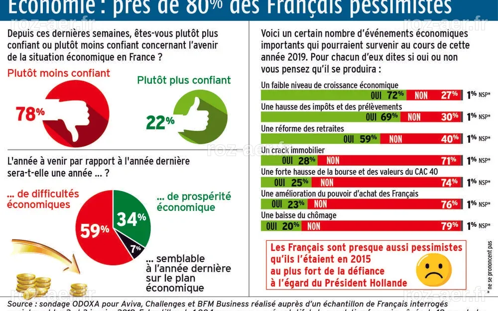 Economie: les Français pessimistes dans leurs prévisions []infographie ...