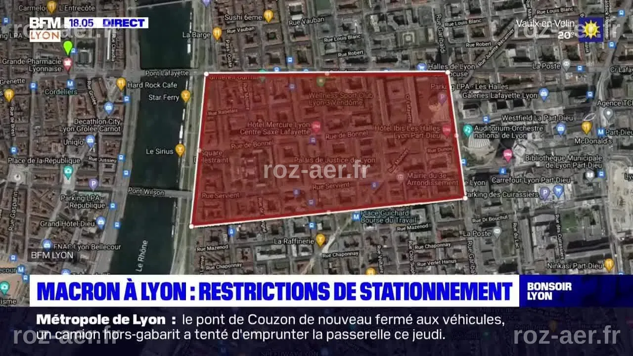 Emmanuel Macron à Lyon : restrictions de stationnement