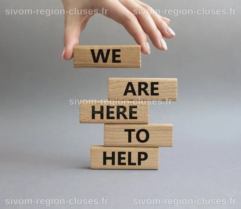 Nous Sommes Ici Pour Aider Le Symbole. Concept Words Nous Sommes Ici ...