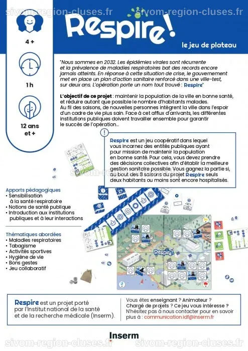 Respire : un jeu de société Inserm sur les épidémies · Inserm, La ...