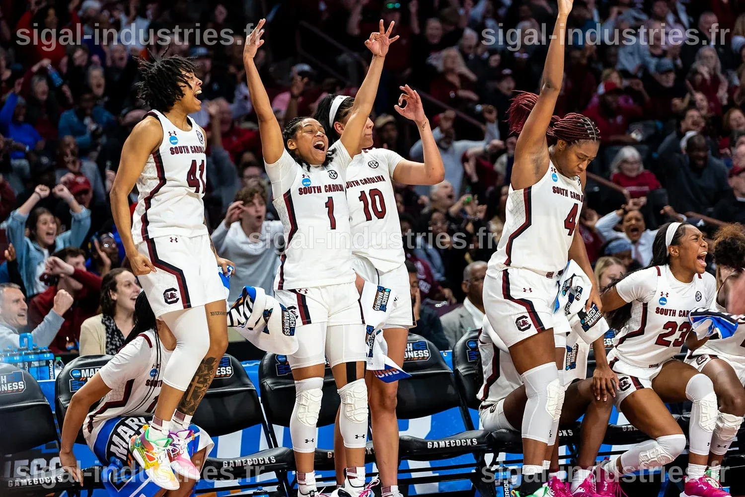 La Caroline du Sud crée la surprise face à UConn, UCLA élimine le Texas et s'apprête à un duel au sommet en finale nationale
