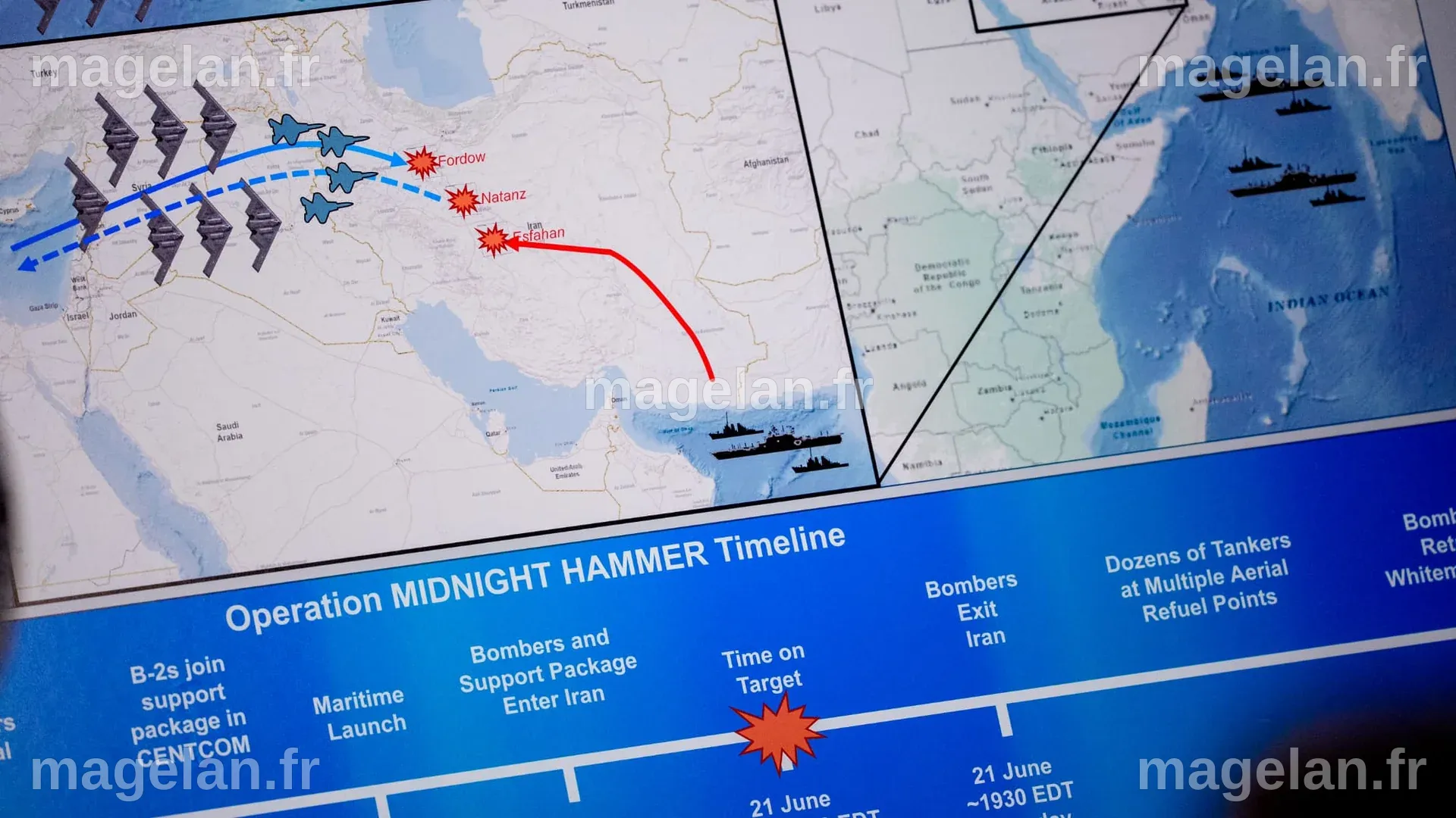 Frappes américaines en Iran: sous-marin, bombardiers... Le déroulement ...