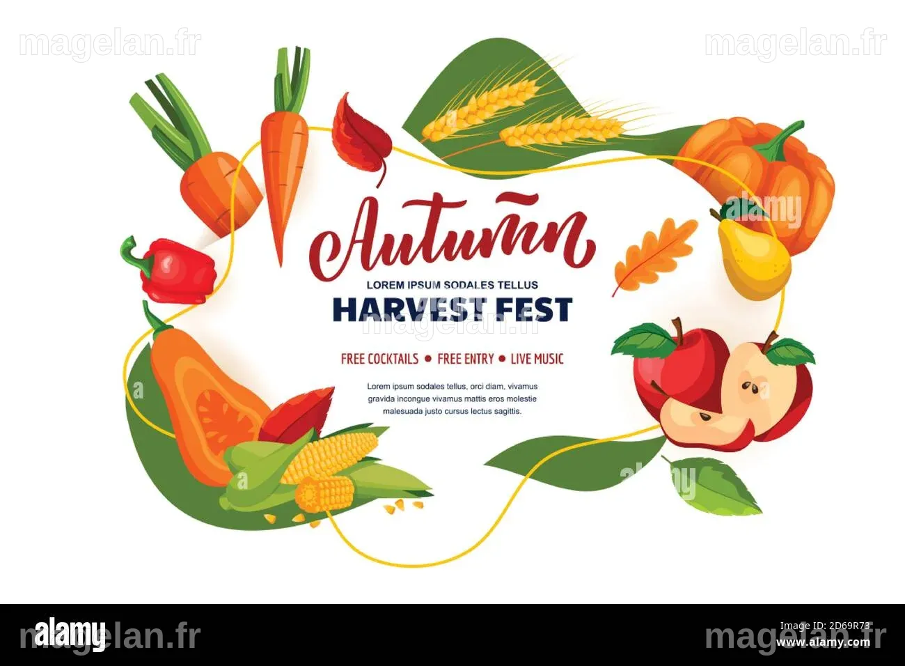 Fête des récoltes d'automne Banque d'images vectorielles - Alamy