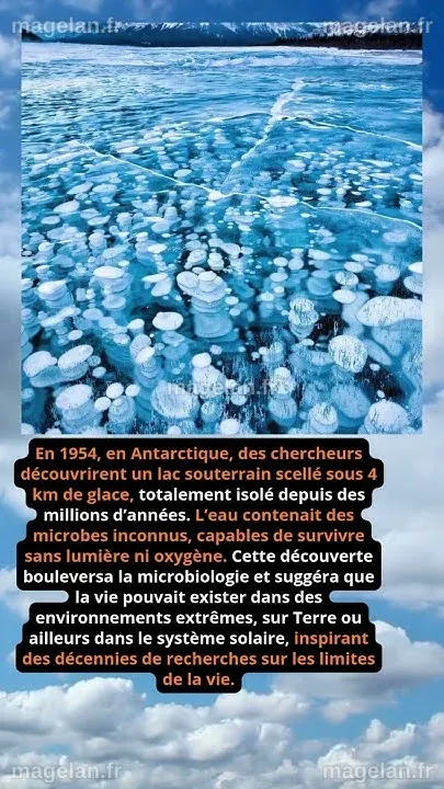 Un lac isolé depuis des millions d’années révèle des microbes inconnus ...