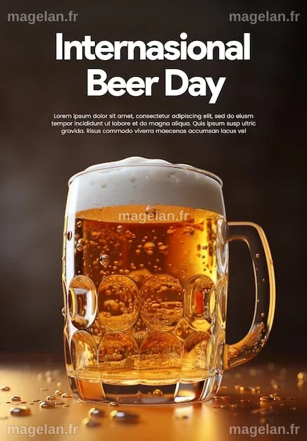 Une Affiche Pour La Journée De La Bière. | PSD Premium