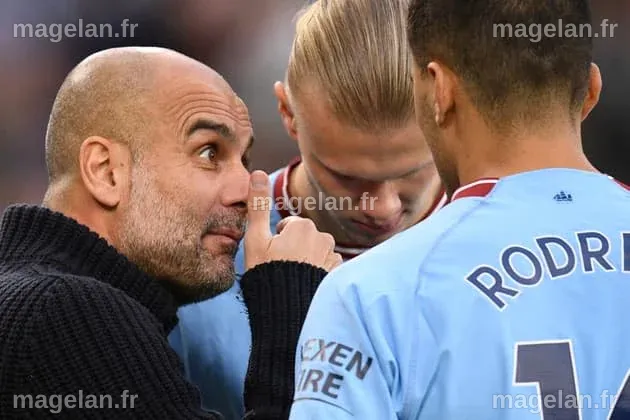 Angry Pep Guardiola responds to Rodri's dismissal in a very distinctive ...