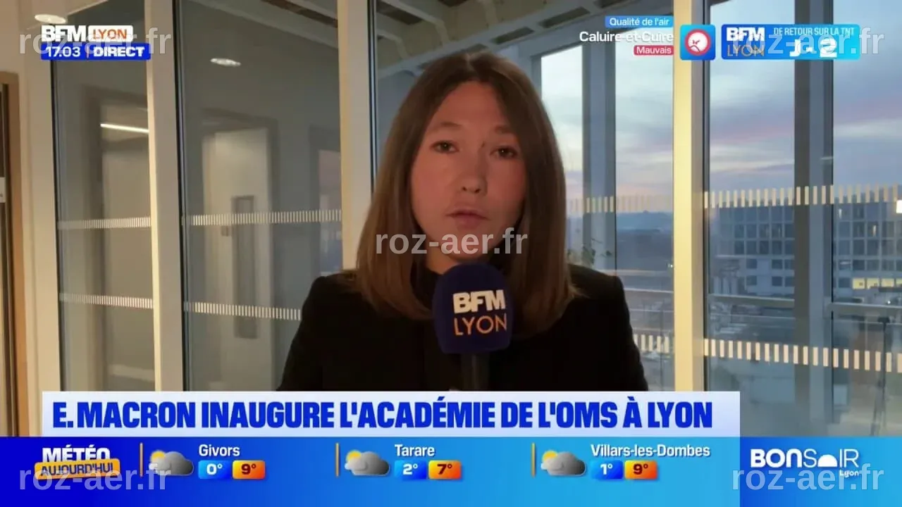 Lyon: Emmanuel Macron inaugure l'Académie de l'OMS