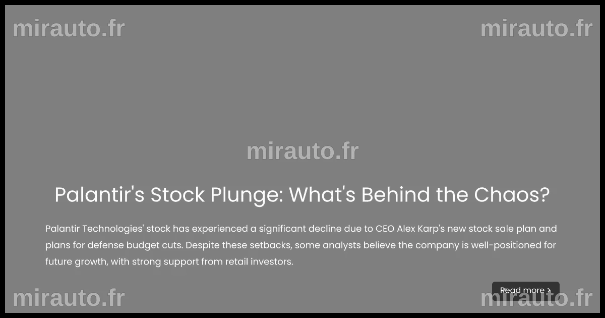 Pourquoi je n'achèterais pas d'actions Palantir après leur dernier rebond
