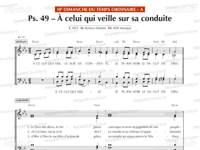 Chantons en Eglise - Psaume 49 - À celui qui veille sur sa conduite ...