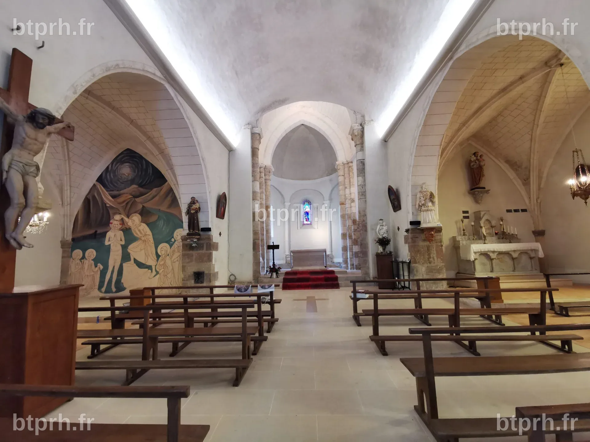 Une fresque pour l'église d'Ecuras - Reportage TV | LA16.fr en Charente
