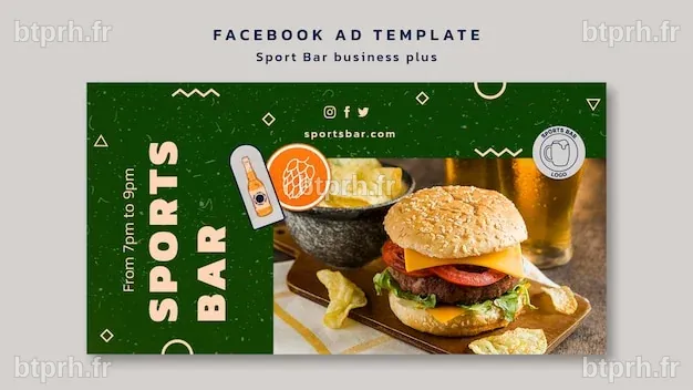 Bar Sportif Pour Les Fans Et Le Modèle De Promotion Des Médias Sociaux ...
