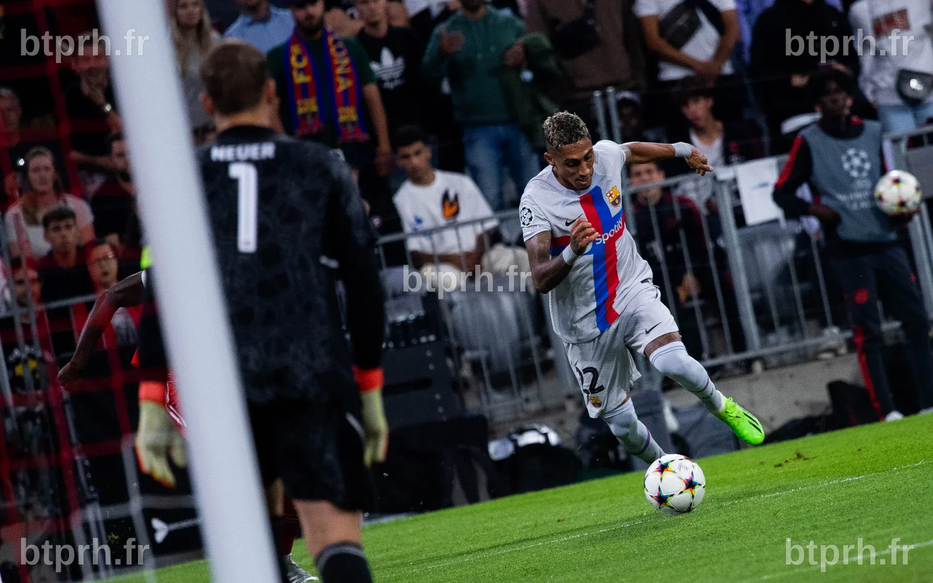 Raphinha makes Champions League debut