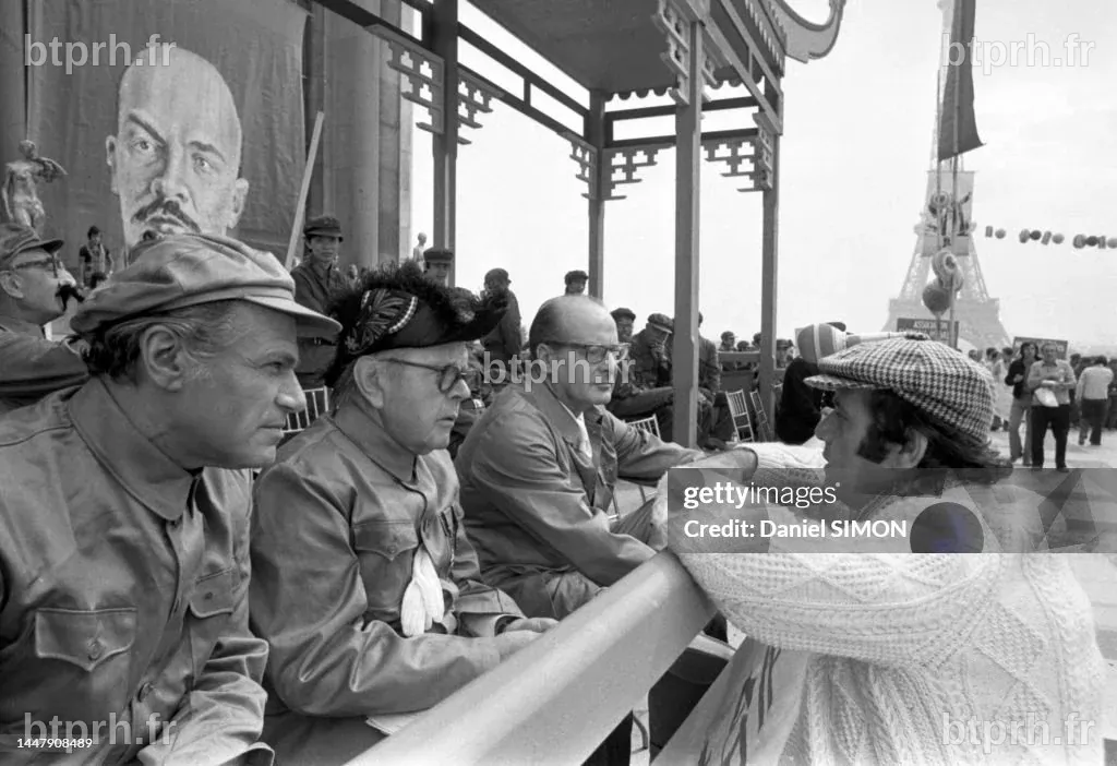 Jean Yanne, Fernand Ledoux et Jacques François lors du tournage de ...