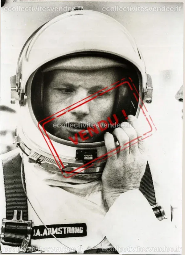 Gemini 8 : Neil Armstrong sur le départ, tirage vintage Nasa