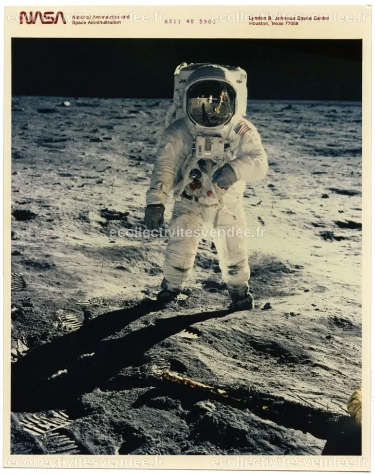 Gemini 8 : Neil Armstrong sur le départ, tirage vintage Nasa