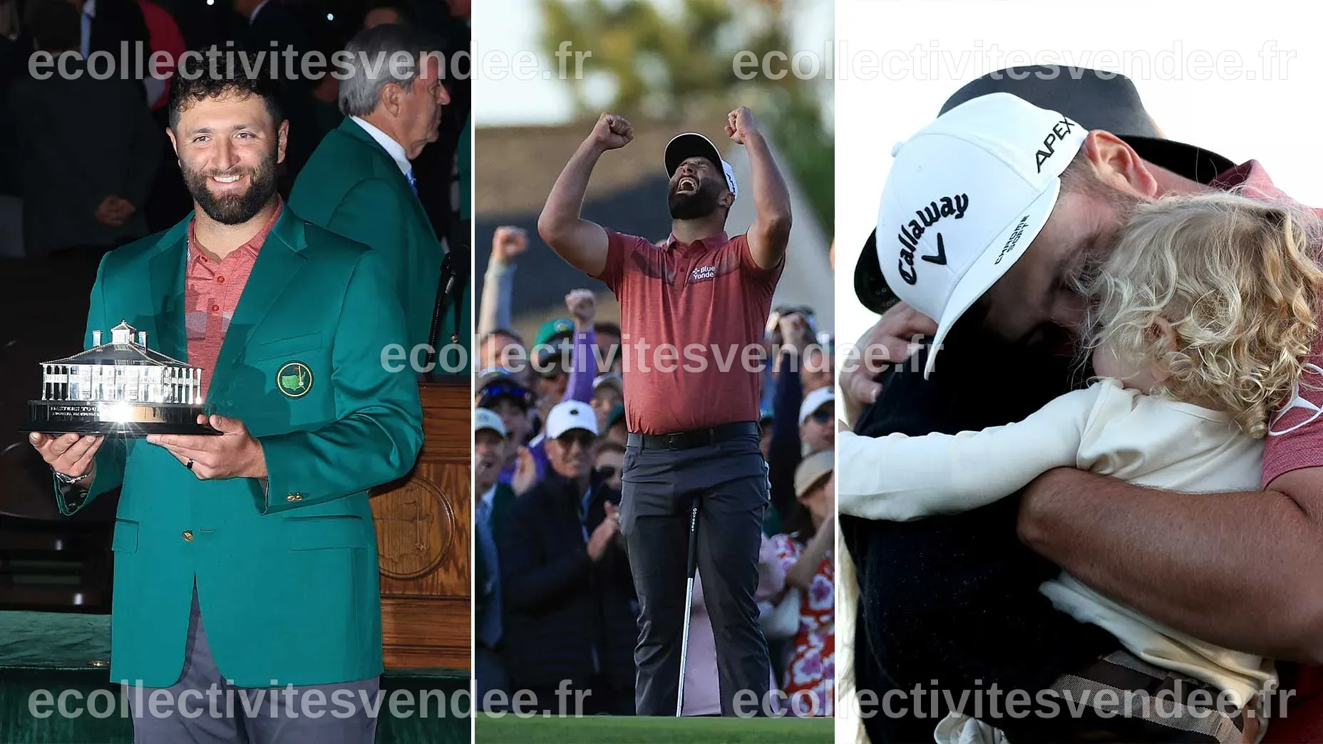 Jon Rahm celebrates Masters title with wife and son: PHOTOS