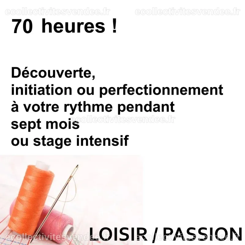 70 heures de cours de couture