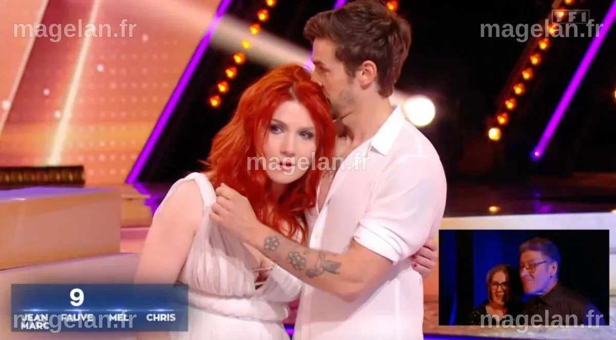 Photo : Adeline Toniutti et Adrien Caby sur le plateau de "Danse avec ...