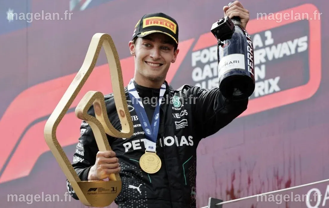 George Russell wins Austrian Grand Prix as Verstappen and Norris crash