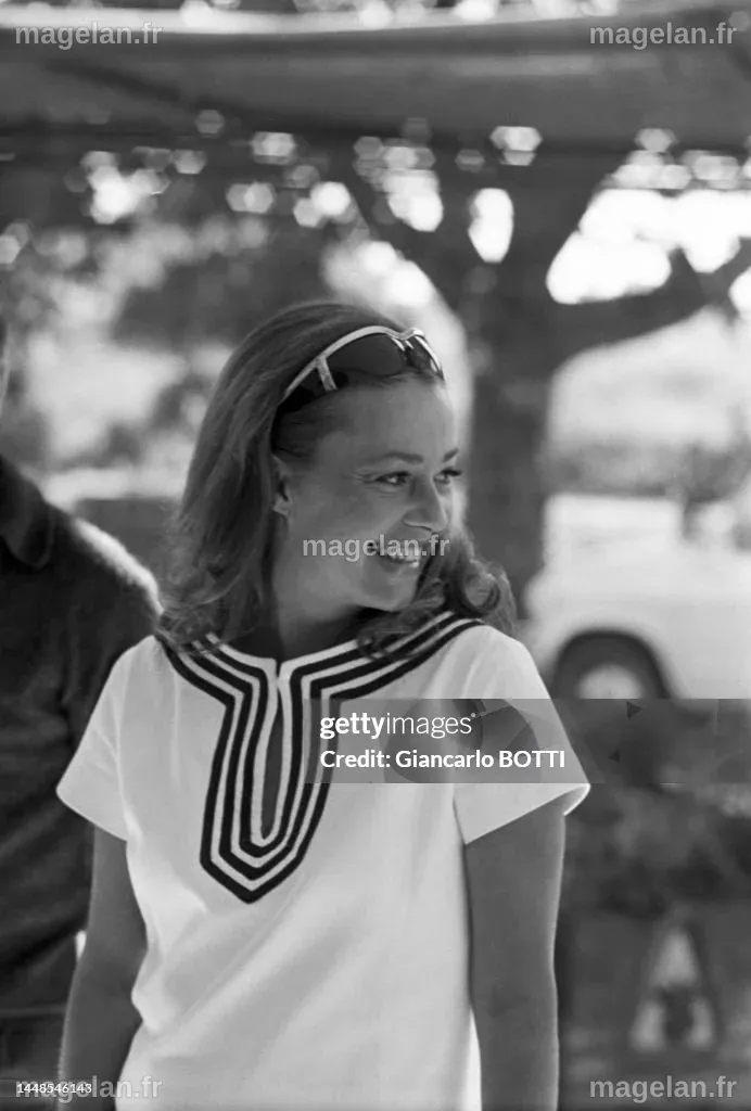 Jeanne Moreau lors du tournage du film 'Le marin de Gibraltar' en ...