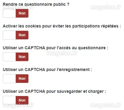Publication et accès [LIMESURVEY]