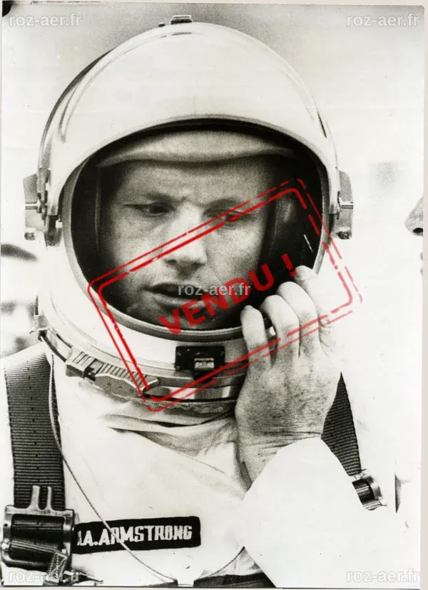 Gemini 8 : Neil Armstrong sur le départ, tirage vintage Nasa