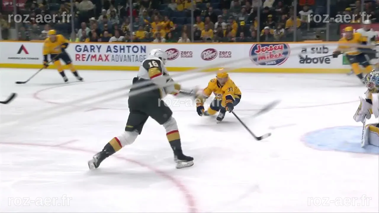 VGK@NSH: Dorofeyev scores goal against Justus Annunen | Vegas Golden ...
