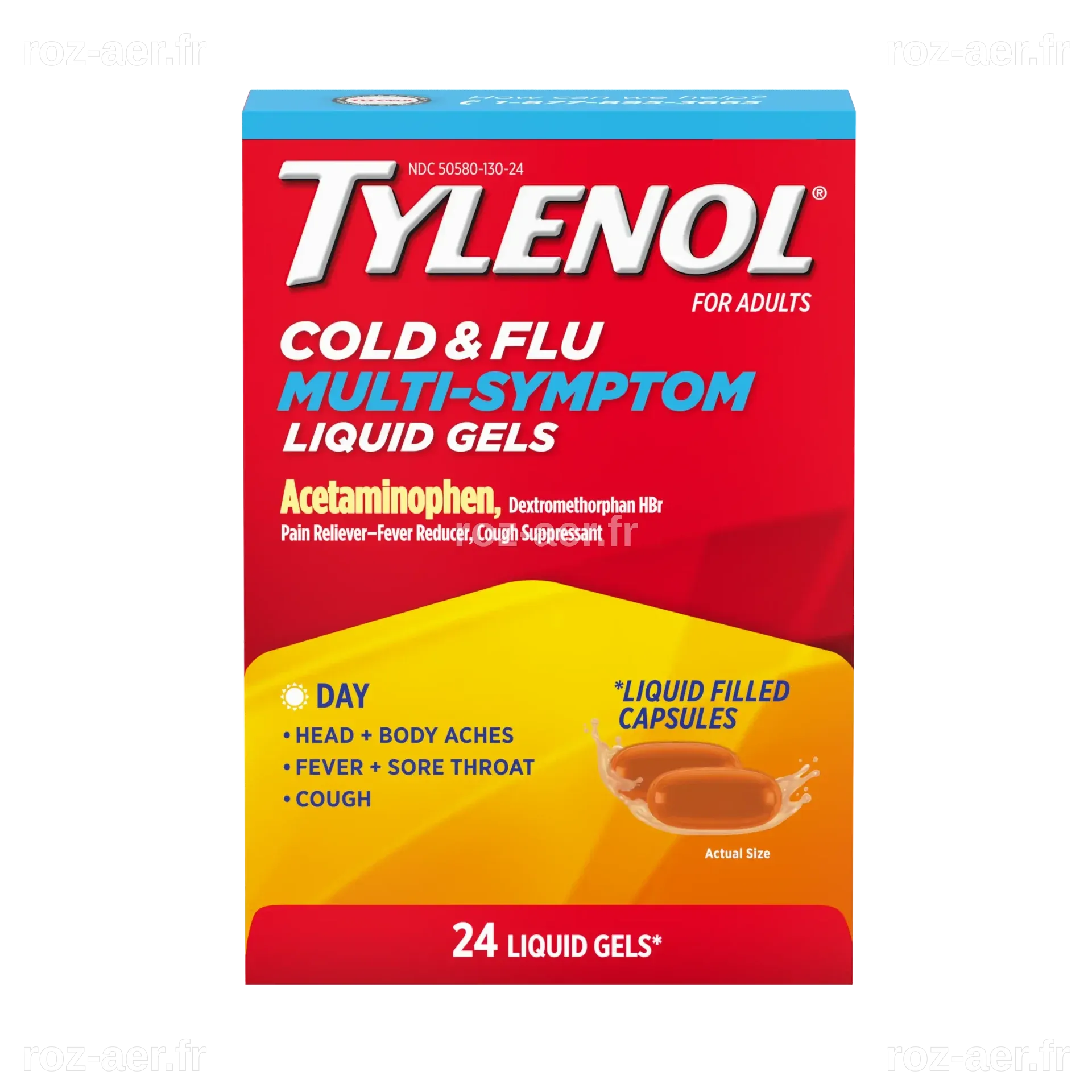 TYLENOL® Daytime Cold & Flu Multi-Symptom Relief Liquid Gels