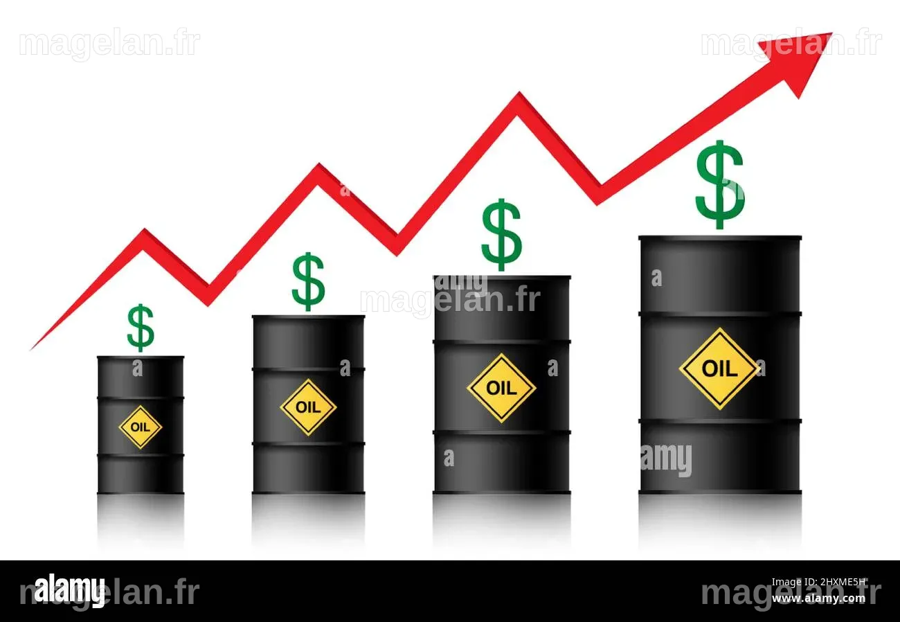 Le prix du pétrole augmente. Barils de pétrole, dollar et infographies ...
