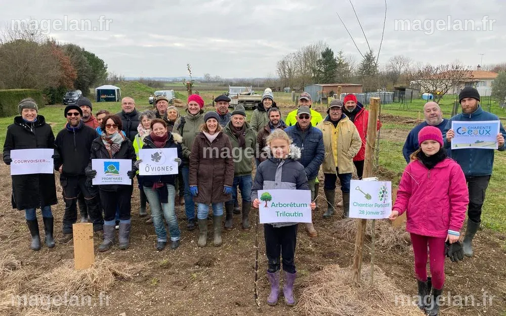 Triac-Lautrait : un nouvel arboretum avec 360 végétaux plantés ...