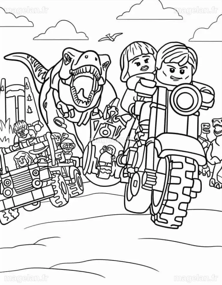 Kostenloses Lego Jurassic World zum Ausmalen - Kostenlos Malvorlagen ...