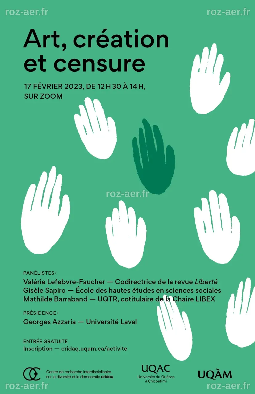 La liberté d'expression en débat – 2. Art, création et censure - CRIDAQ ...
