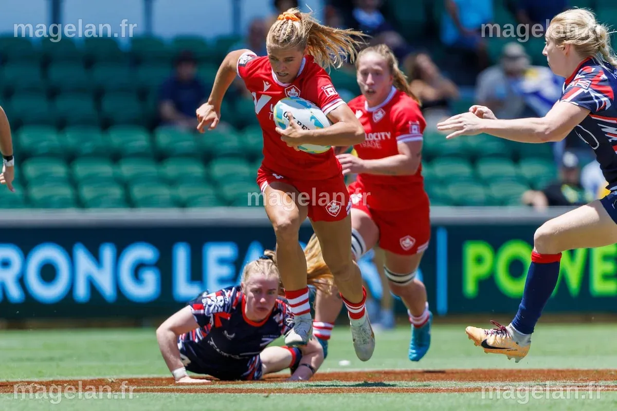 Les joueuses de rugby du Canada grimpent au classement de la saison ...