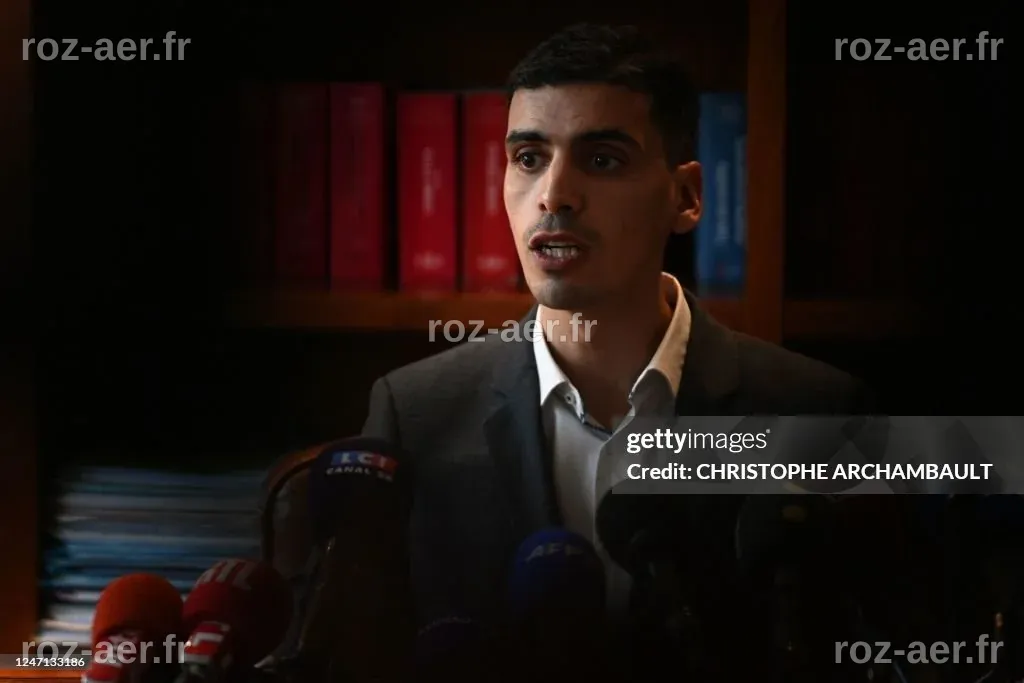 Mourad Battikh, the lawyer of the victims' family, speaks during a ...