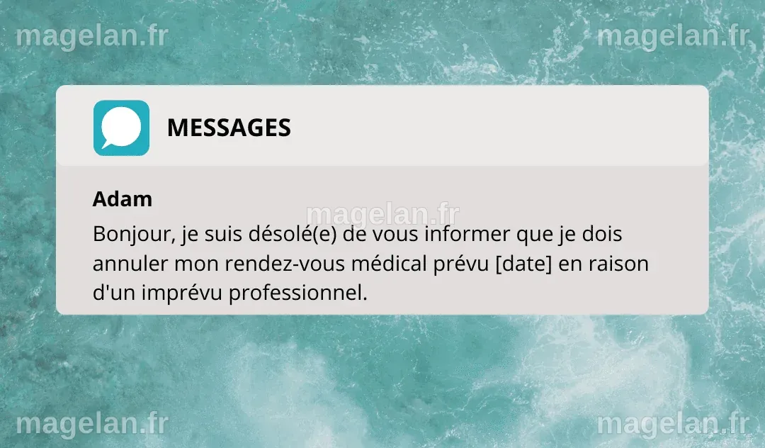 Exemples SMS pour annuler un rendez vous - questions à poser