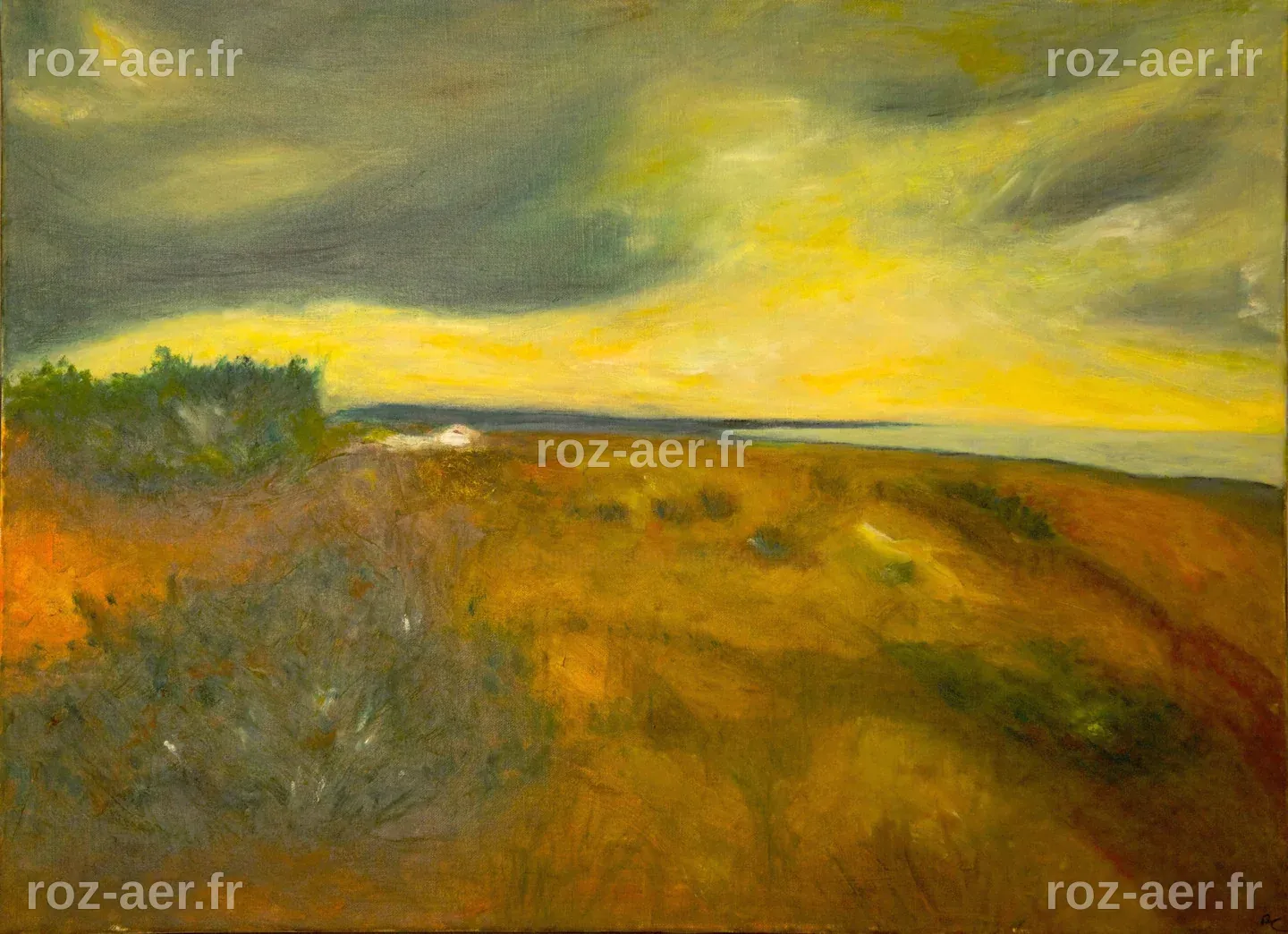 Vent Dans La Dune, Painting by Patrick Couvreur | Artmajeur