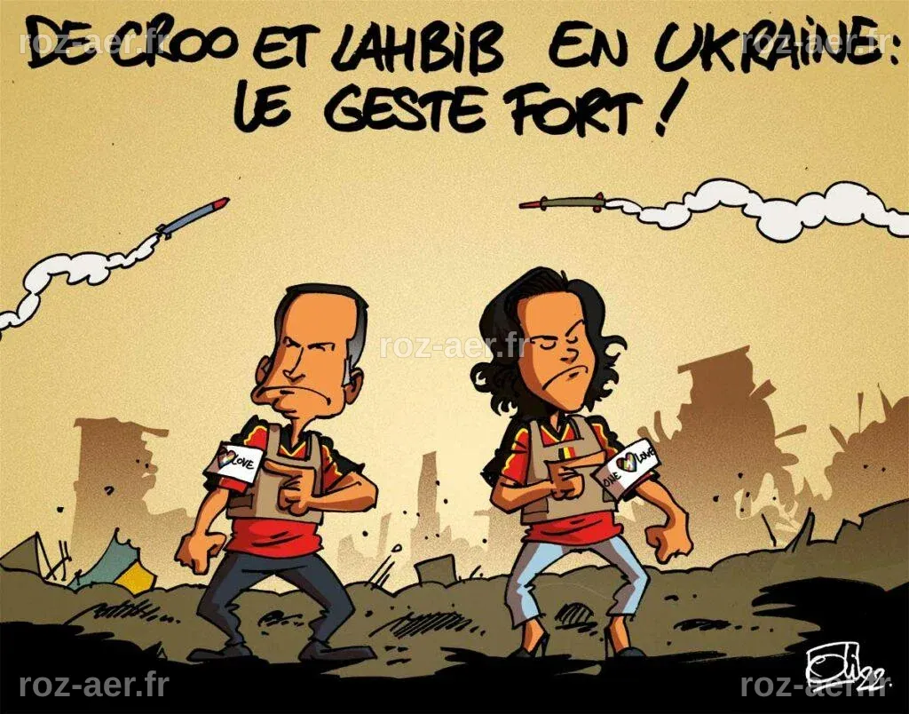 Alexander De Croo et Hadja Lahbib en Ukraine | Les humeurs d'Oli