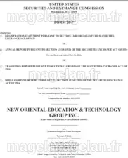 New Oriental Education & Technology Group, Inc. - AnnualReports.com