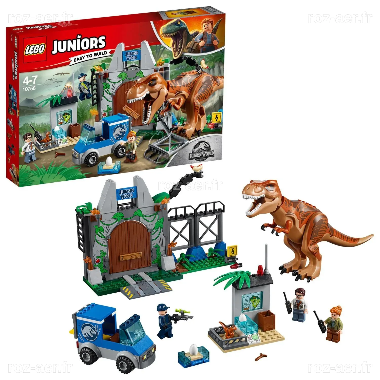 L’Évasion Du Tyrannosaure 10758 LEGO® 4+ JURASSIC WORLD™ : la boite à ...