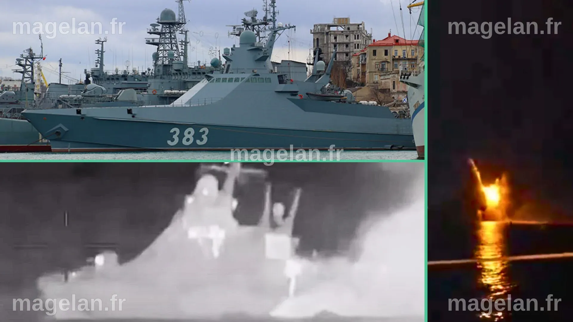 Un drone naval ukrainien explose un nouveau navire de guerre russe ...