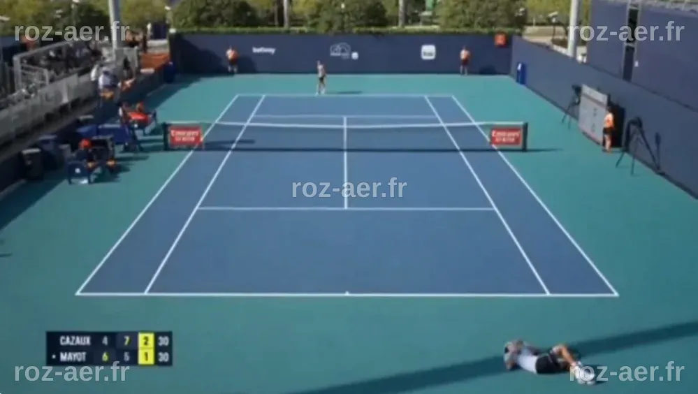 Arthur Cazaux tombe dans les pommes en plein match contre Harold Mayot ...