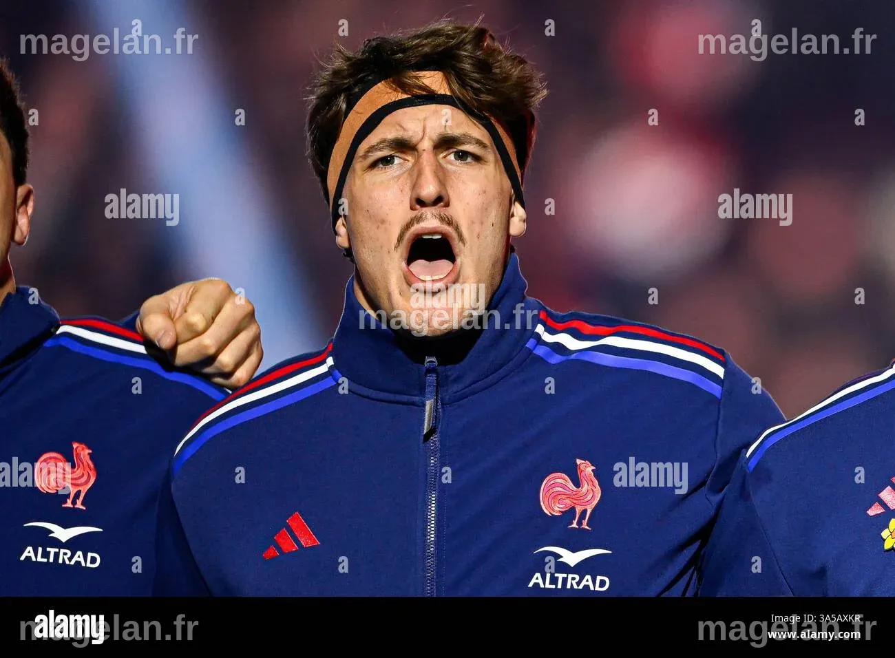 Oscar Jegou during the 6 or Six Nations Championship rugby match XV de ...