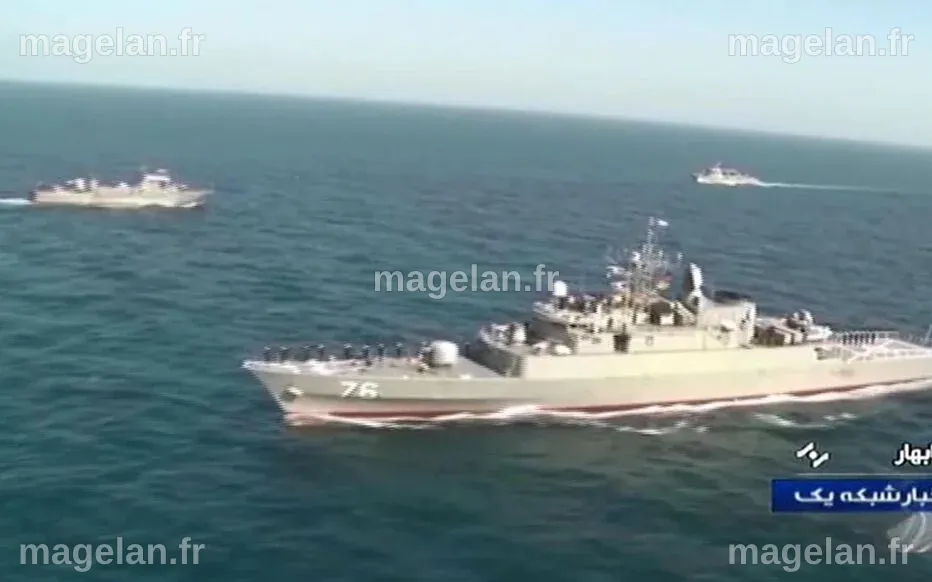Un navire de guerre iranien touché accidentellement par un missile lors ...