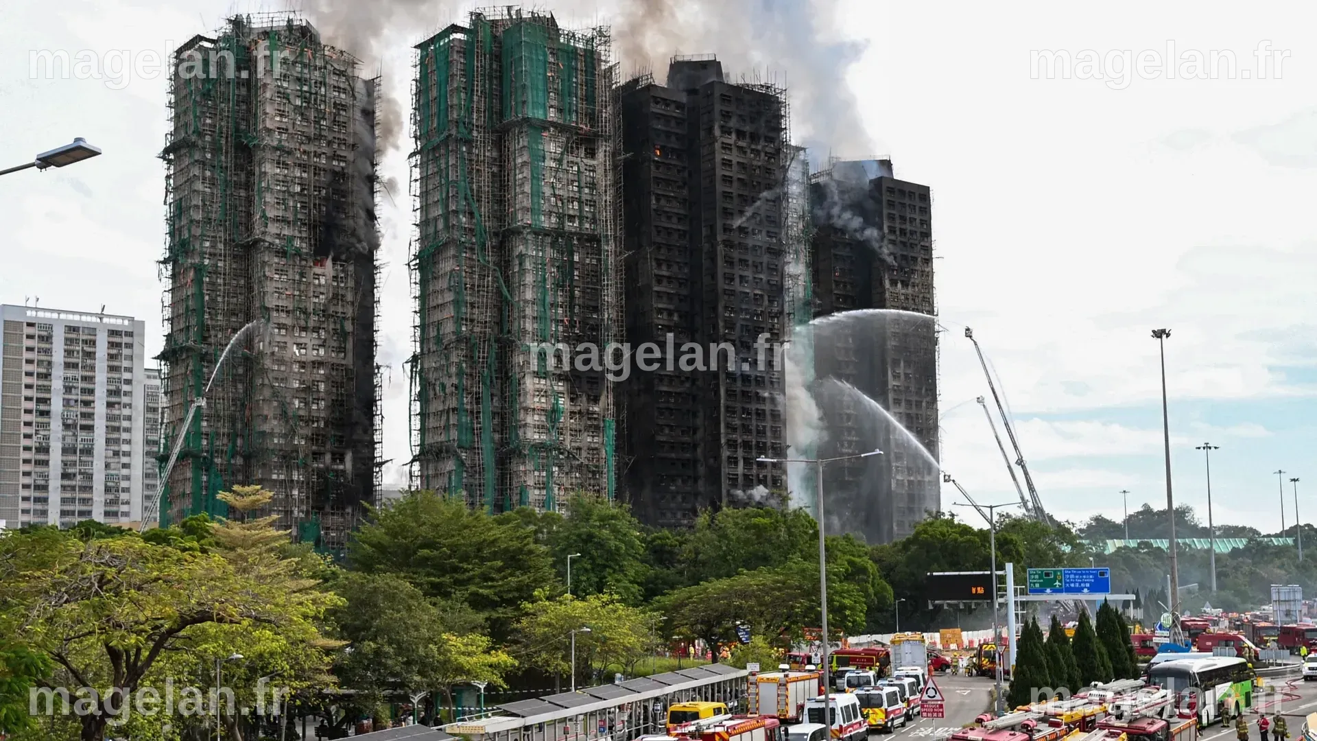L'incendie des buildings à Hong Kong est éteint, il y a au moins 128 ...