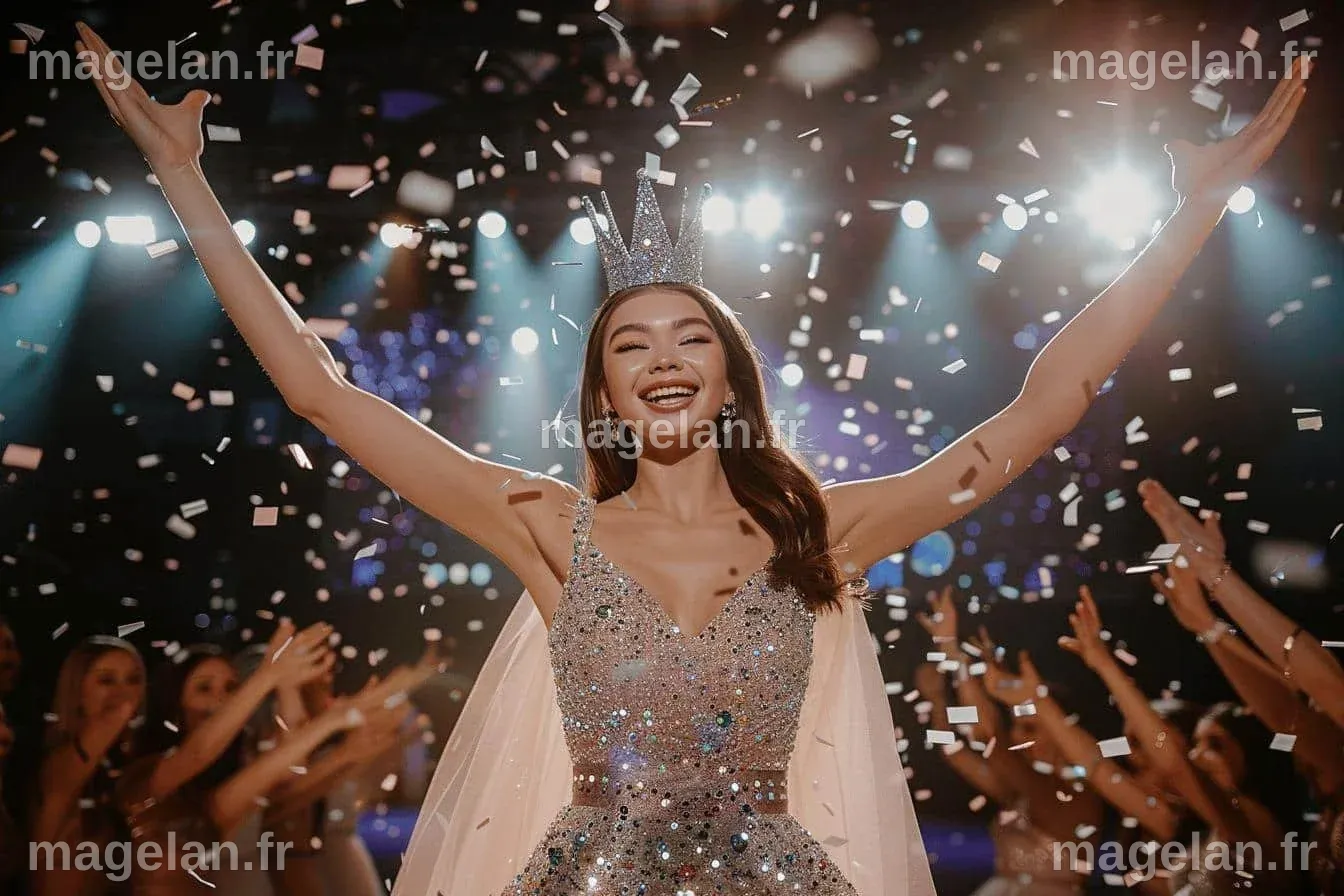 Alexie Brooks célèbre sa victoire au Miss Eco International 2025