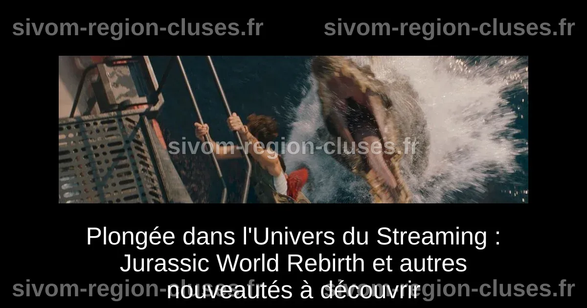 Plongée dans l'Univers du Streaming : Jurassic World Rebirth et autres ...