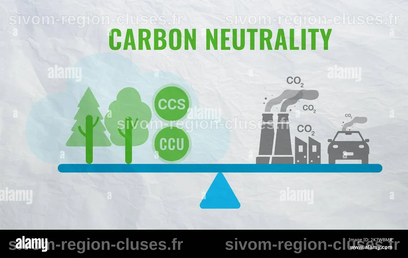 Concept de neutralité carbone. Réduction du dioxyde de carbone. CO2 les ...